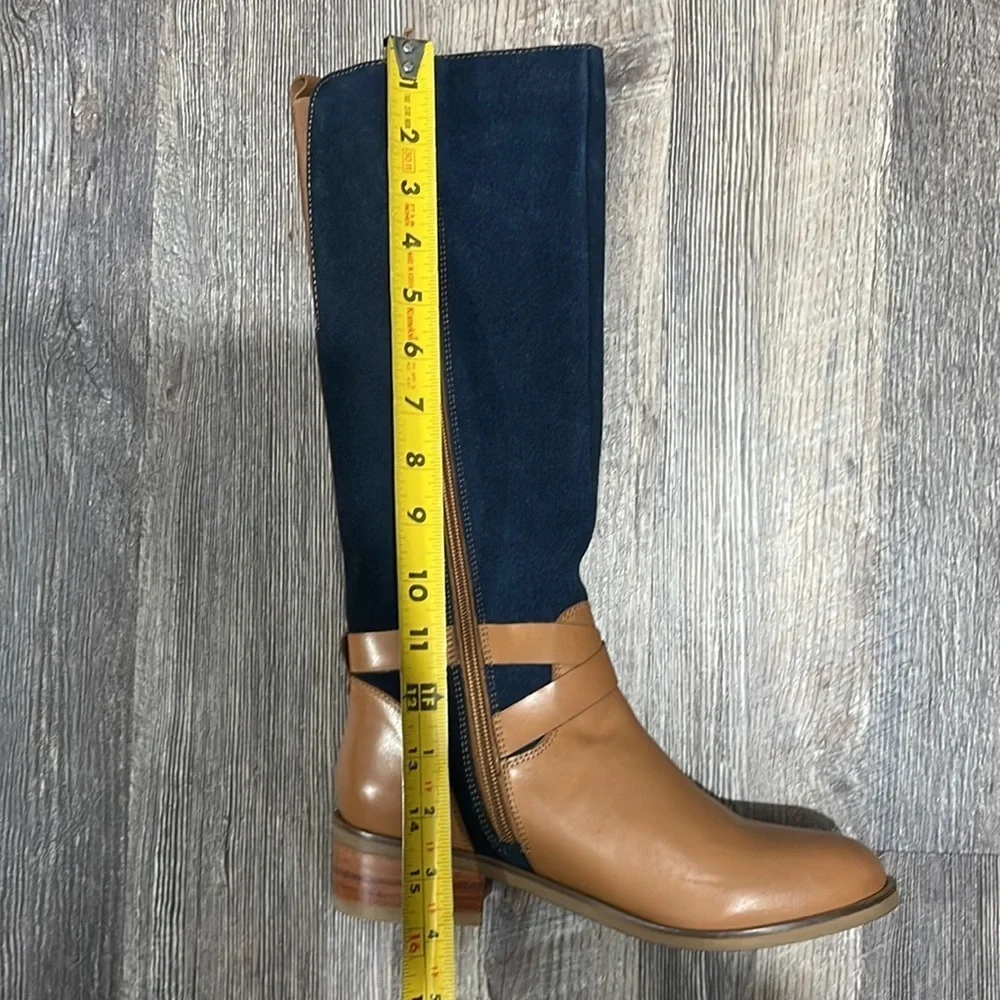 Stivali 2 tone blue/honey boots. Sz 6.5